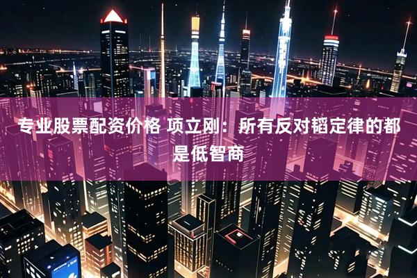 专业股票配资价格 项立刚：所有反对韬定律的都是低智商